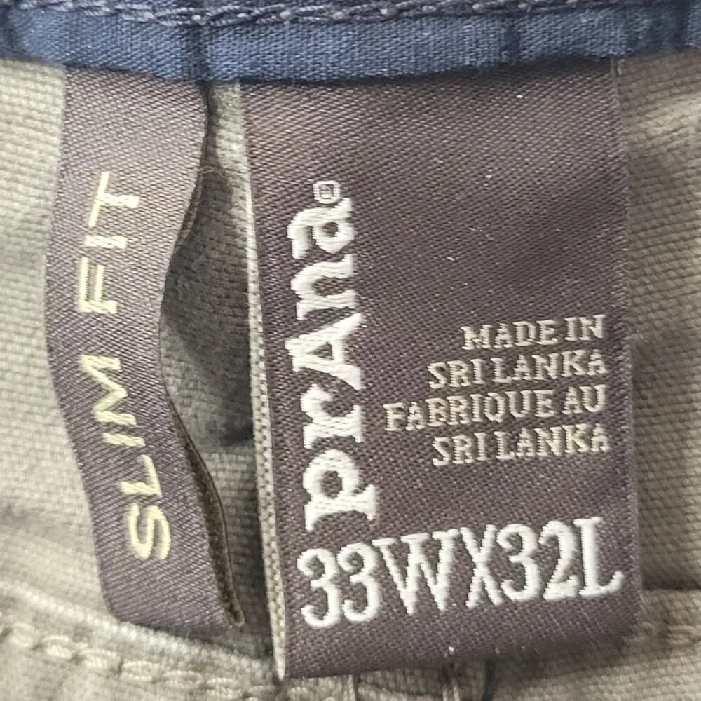 PrAna Men's Slim Fit Khaki Casual Pants 33Wx32L - Picture 10 of 11